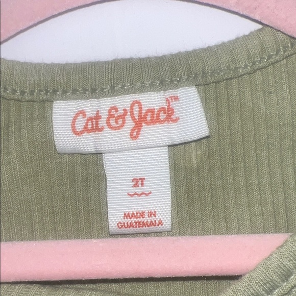 Cat & Jack Olive Polka Dot Long Sleeve Tee - Picture 2 of 7